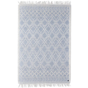 Plakana Pinuma Paklājs Macrame Blue