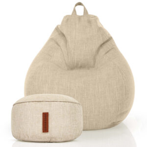 Sēžammaisu Komplekts Home Linen L un Pufs Linen
