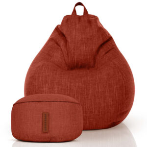 Sēžammaisu Komplekts Home Linen L un Pufs Linen