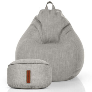 Sēžammaisu Komplekts Home Linen L un Pufs Linen