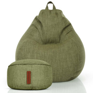 Sēžammaisu Komplekts Home Linen L un Pufs Linen