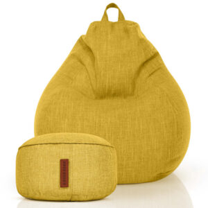 Sēžammaisu Komplekts Home Linen L un Pufs Linen