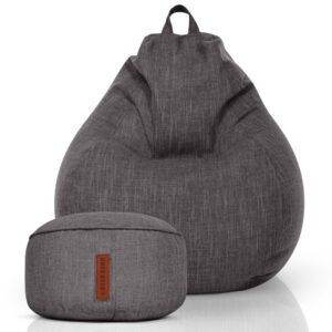 Sēžammaisu Komplekts Home Linen L un Pufs Linen