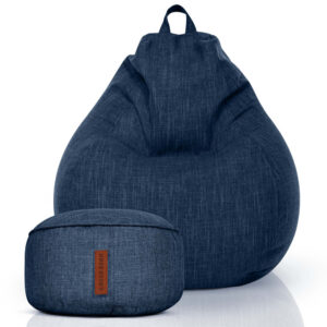 Sēžammaisu Komplekts Home Linen L un Pufs Linen