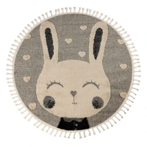 Apaļš Bērnu Paklājs White Rabbit