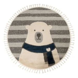Apaļš Bērnu Paklājs Polar Bear