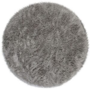 Apaļš Garu Plūksnu Paklājs Sheepskin