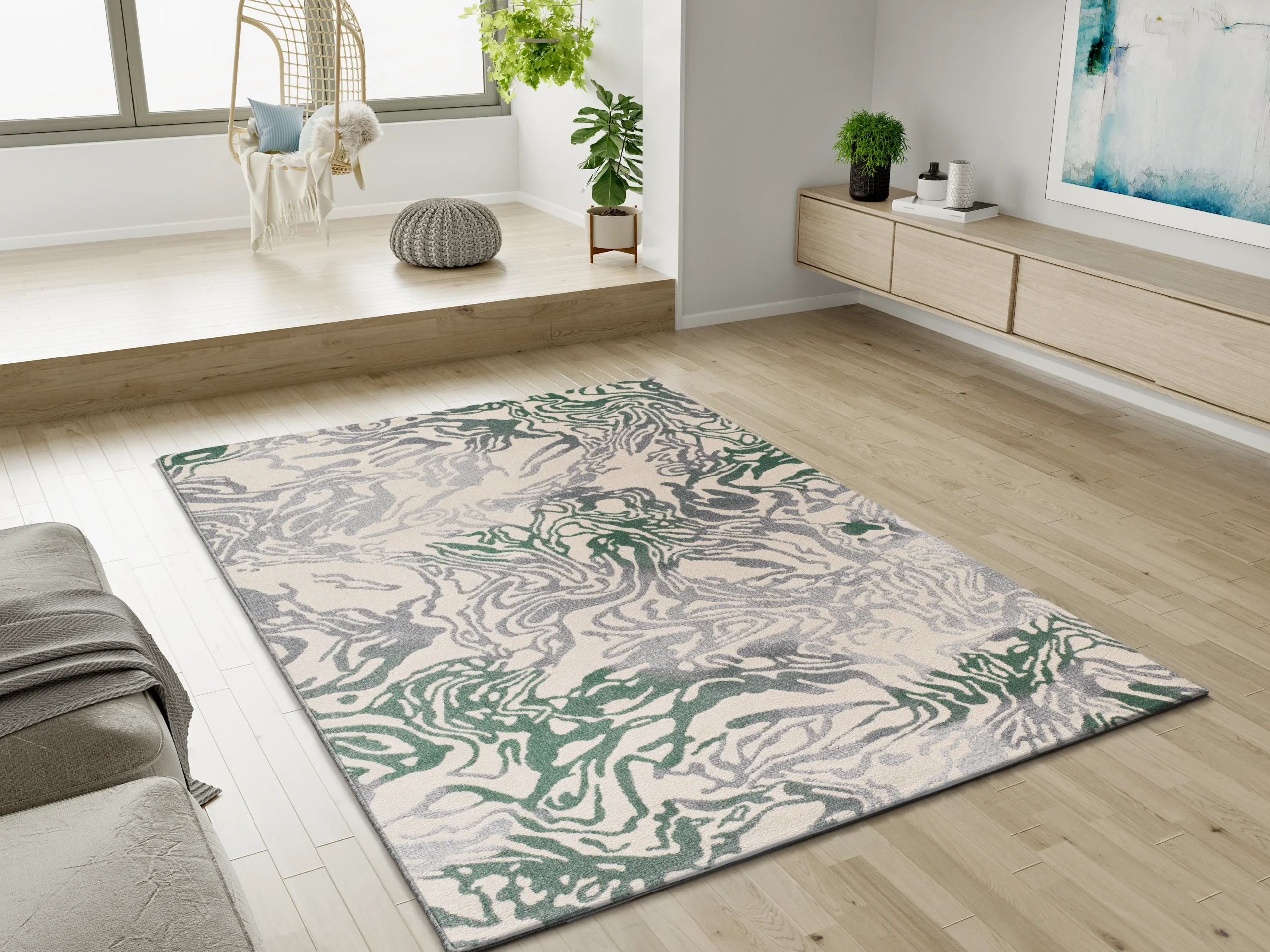 Īsu Plūksnu Paklājs Verde - Image 4