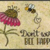 Durvju paklājiņš Bee Happy - Thumbnail Image 1