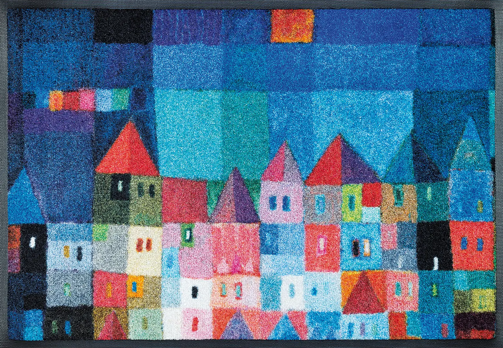 Durvju paklājiņš Colourful Houses - Image 1