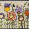 Durvju paklājiņš Friendly Flowers - Thumbnail Image 1