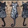 Durvju paklājiņš Cats - Thumbnail Image 1