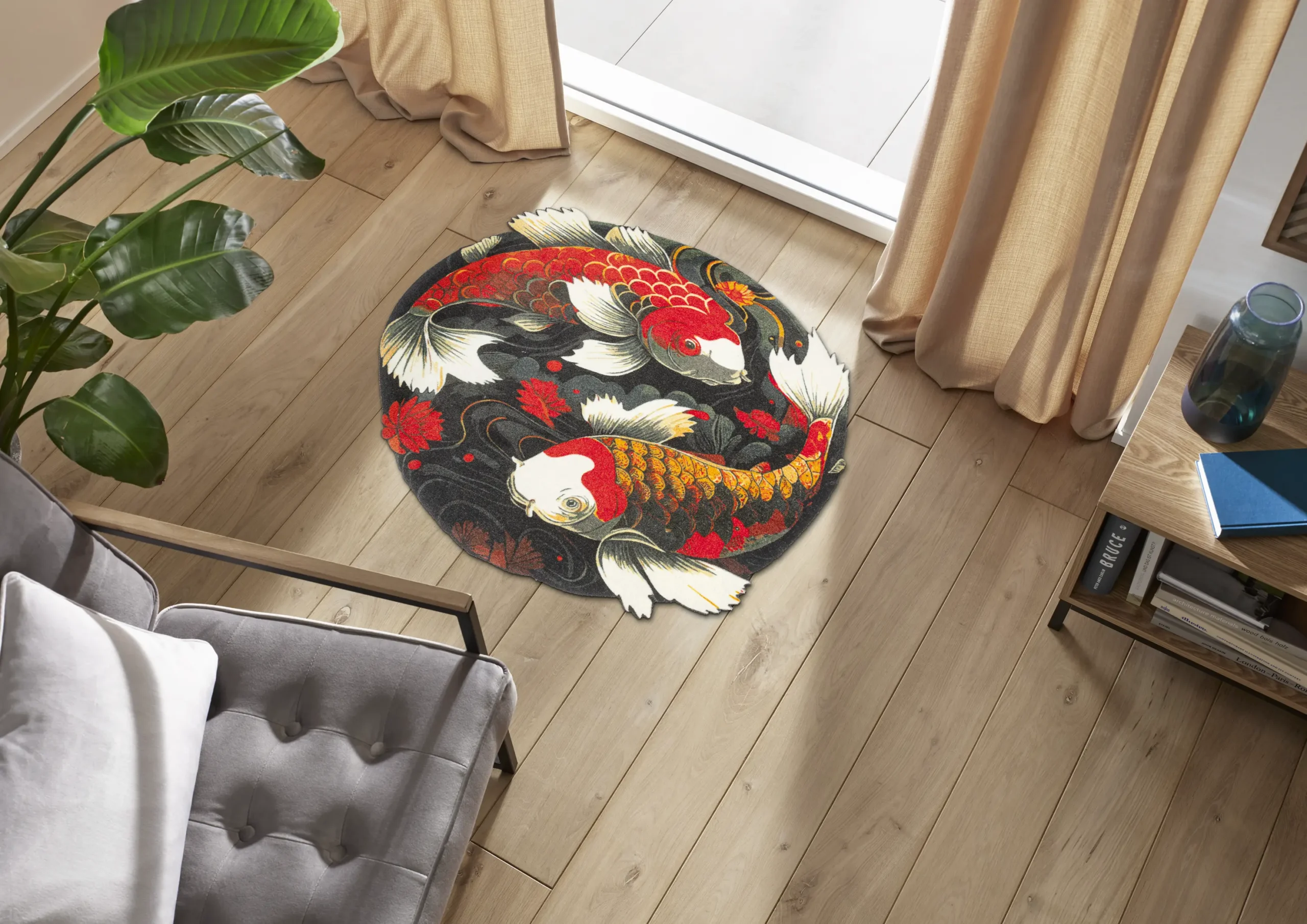 Dekoratīvais paklājiņš Koi Couple - Image 3