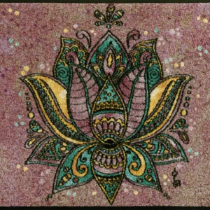 Durvju paklājiņš Lotus Blossom