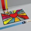 Durvju paklājiņš Pop Art Heart - Thumbnail Image 3