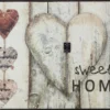 Durvju paklājiņš Vintage Hearts - Thumbnail Image 1