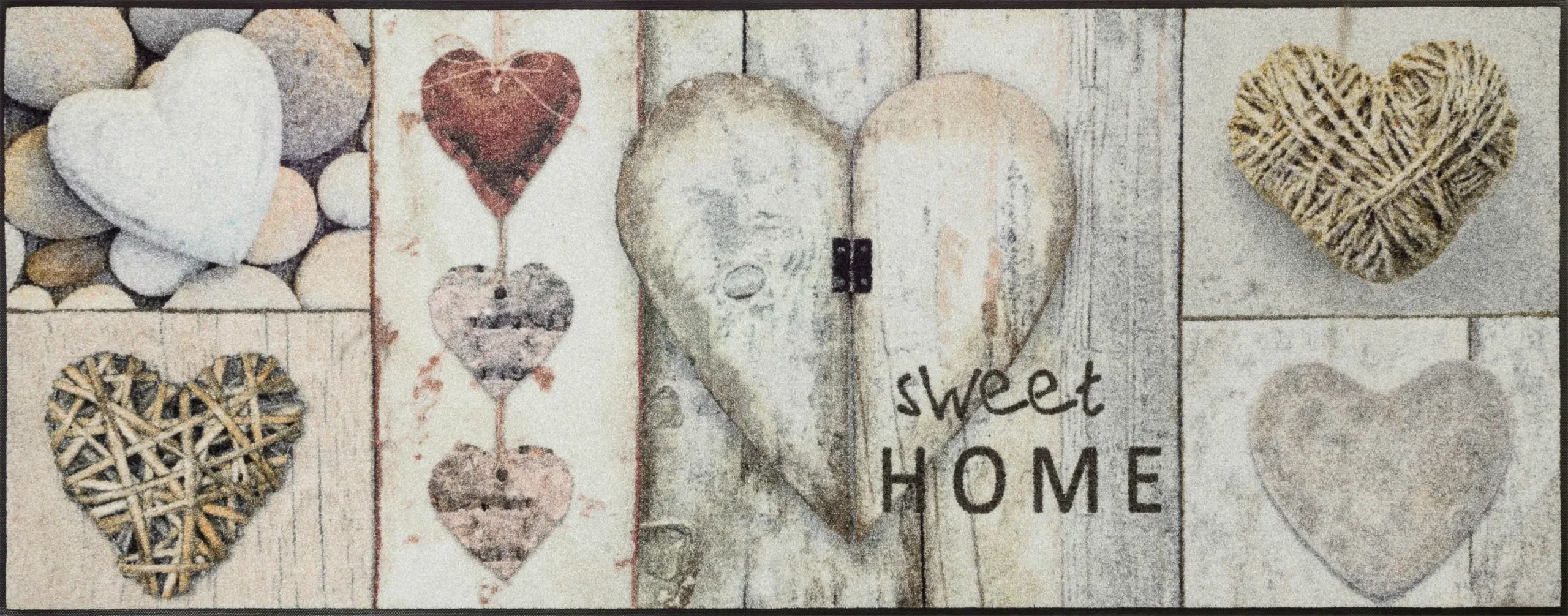 Durvju paklājiņš Vintage Hearts - Image 1